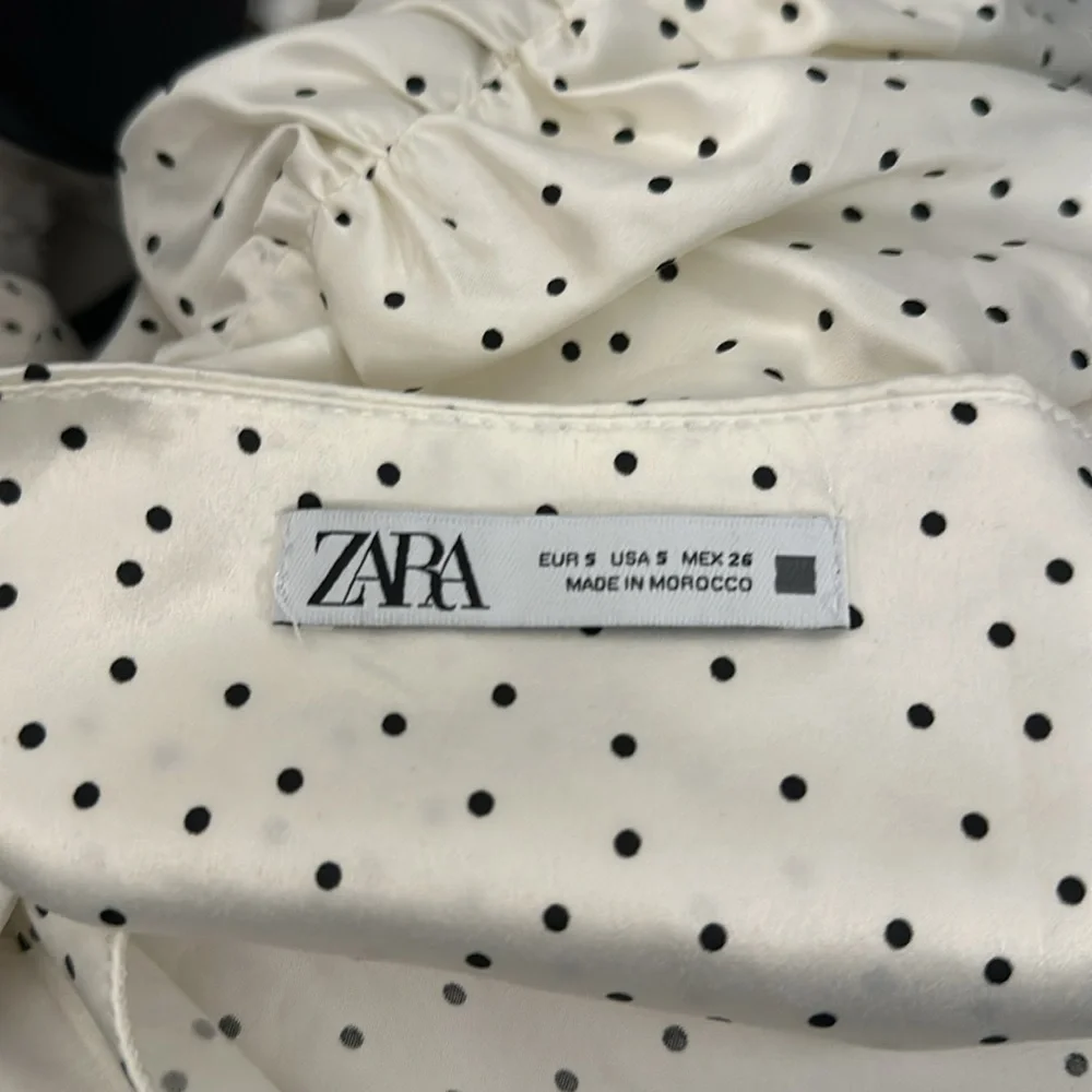 Deep Plunge Polka Dot Mini Dress Off-white - Picture 8 of 8